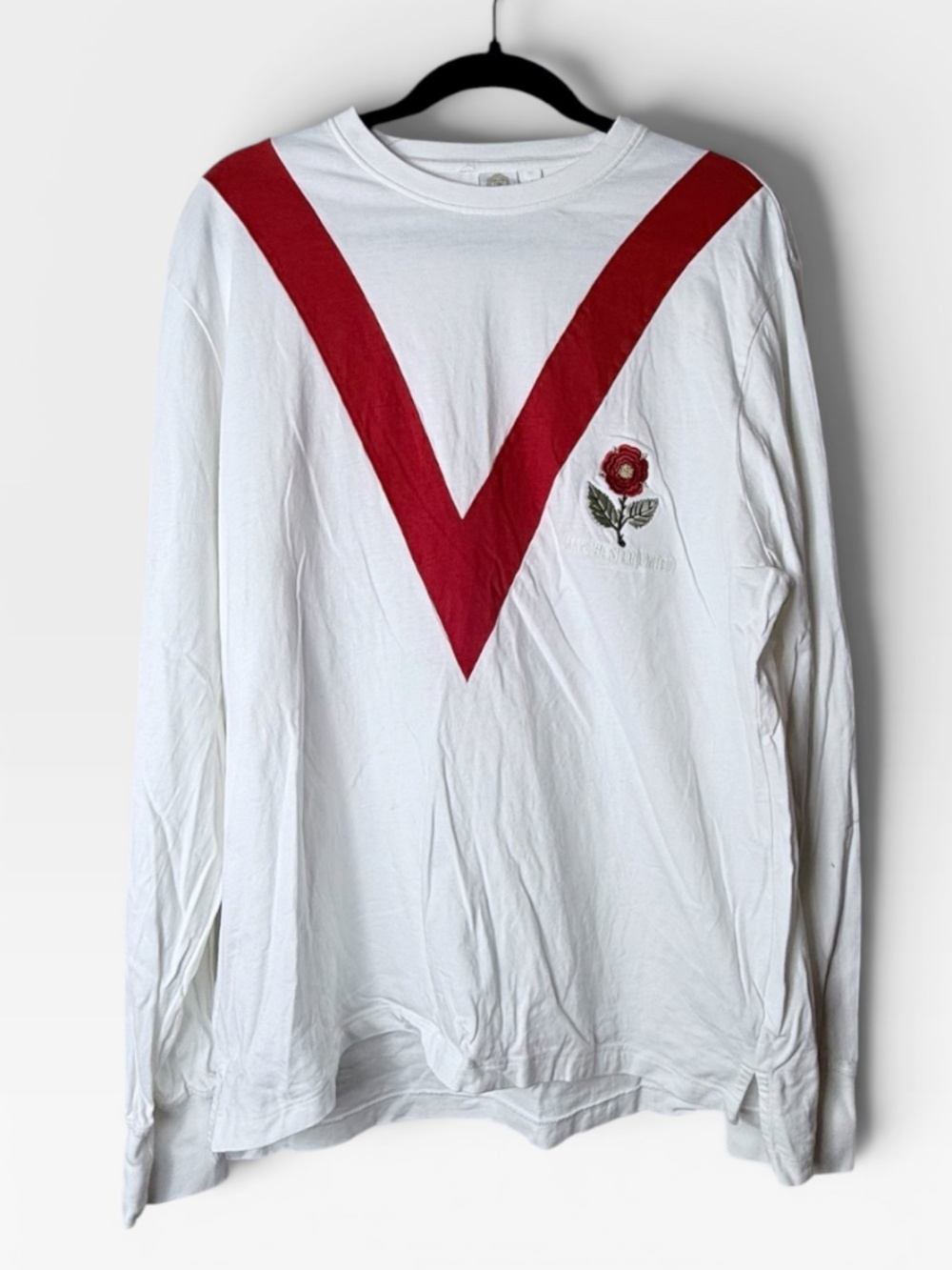 Manchester United 1909 retro football shirt Size Medium Embroidered Athletic (G)